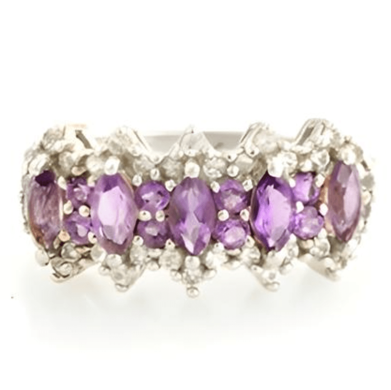 1 CT Marquise Amethyst ring - GEMPARA