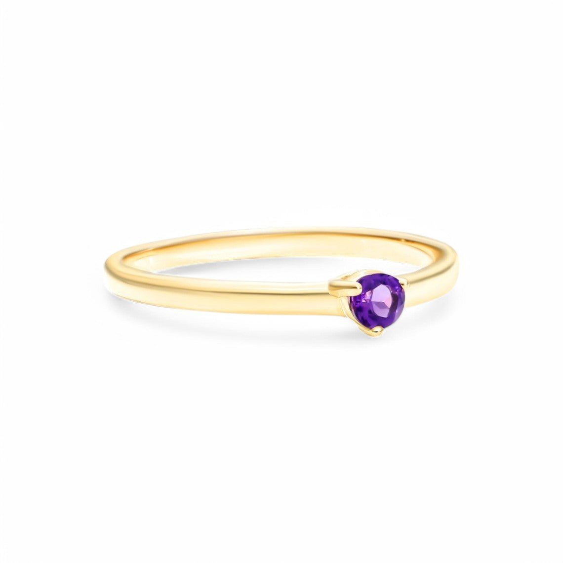 0.10CT Round cut Amethyst Ring - GEMPARA