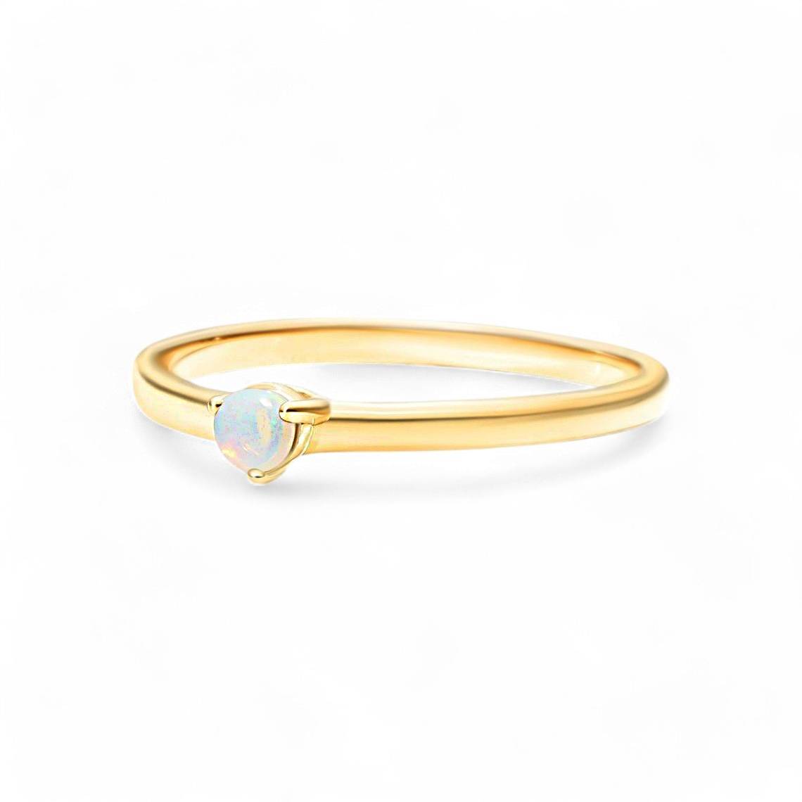 0.10CT Round cut Opal Ring - GEMPARA