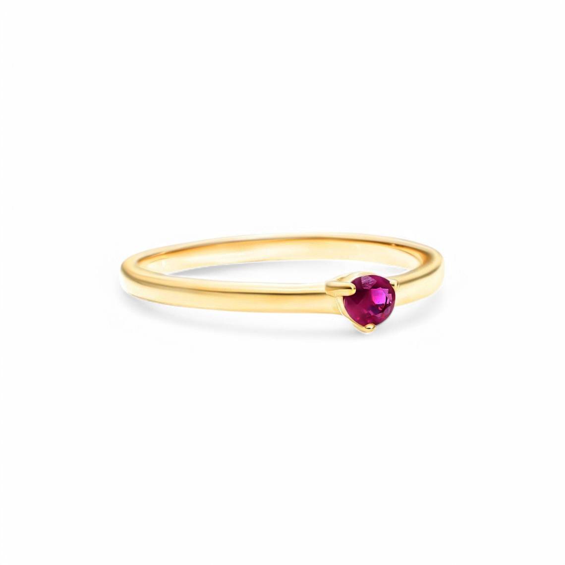 0.10CT Round cut Ruby Ring - GEMPARA