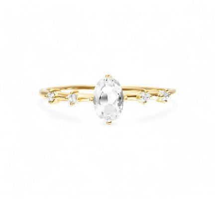 0.50CT Oval cut Lab Diamond Ring - GEMPARA