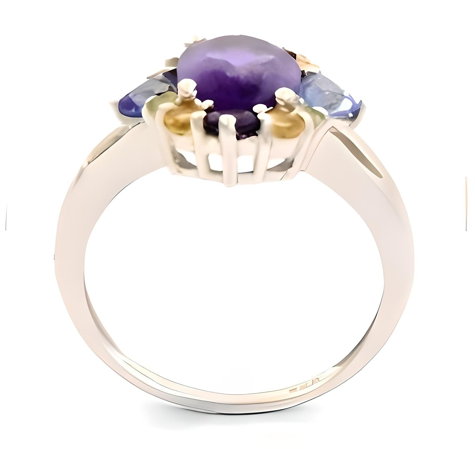 1 CT Amethyst Multi Stone Ring - GEMPARA