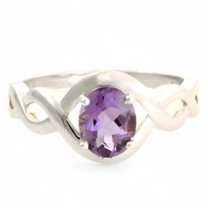 1 CT Amethyst Twist Ring - GEMPARA
