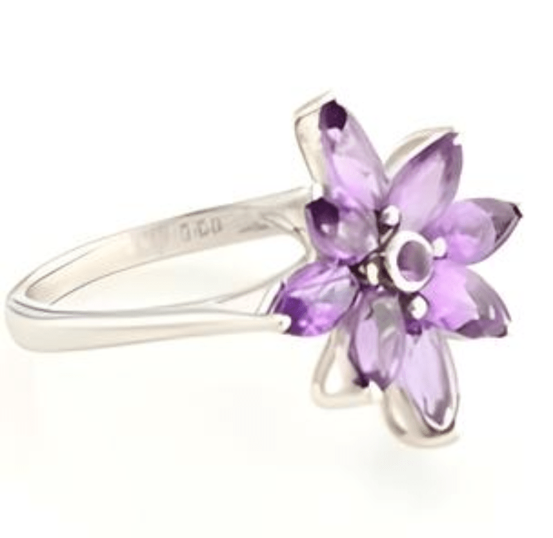 1 CT Marquise Amethyst ring - GEMPARA