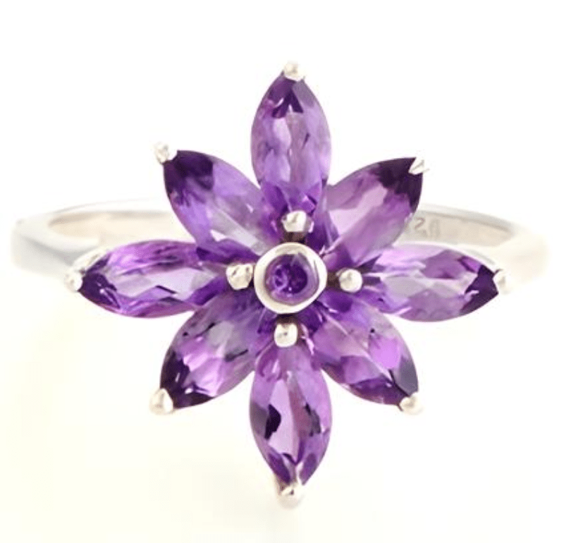 1 CT Marquise Amethyst ring - GEMPARA