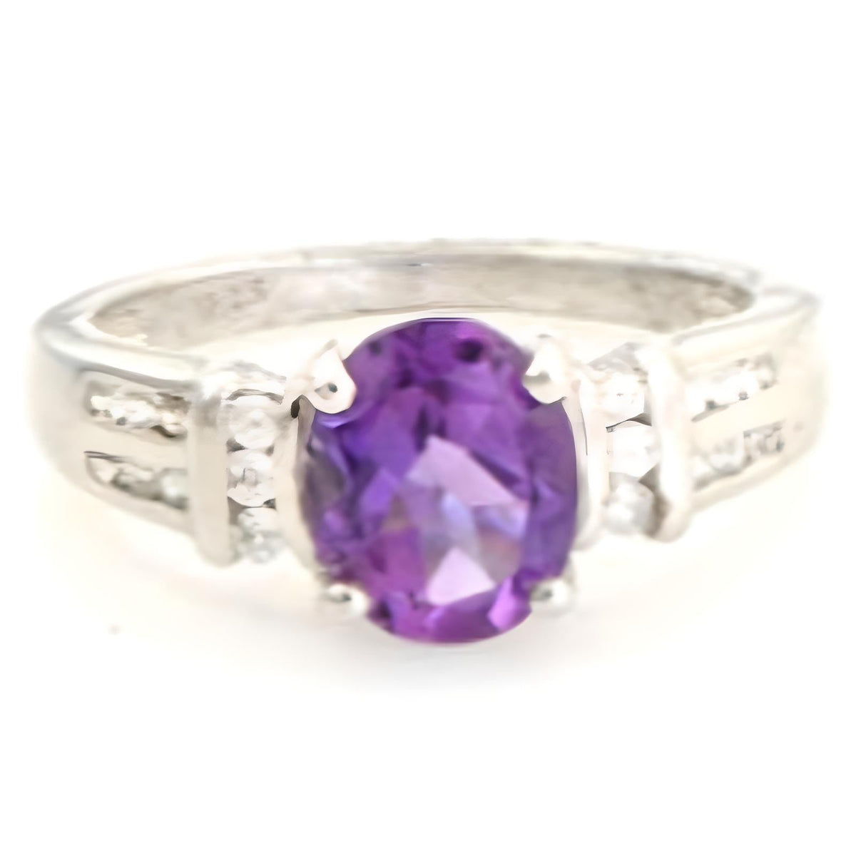 1 CT Oval Amethyst Ring - GEMPARA