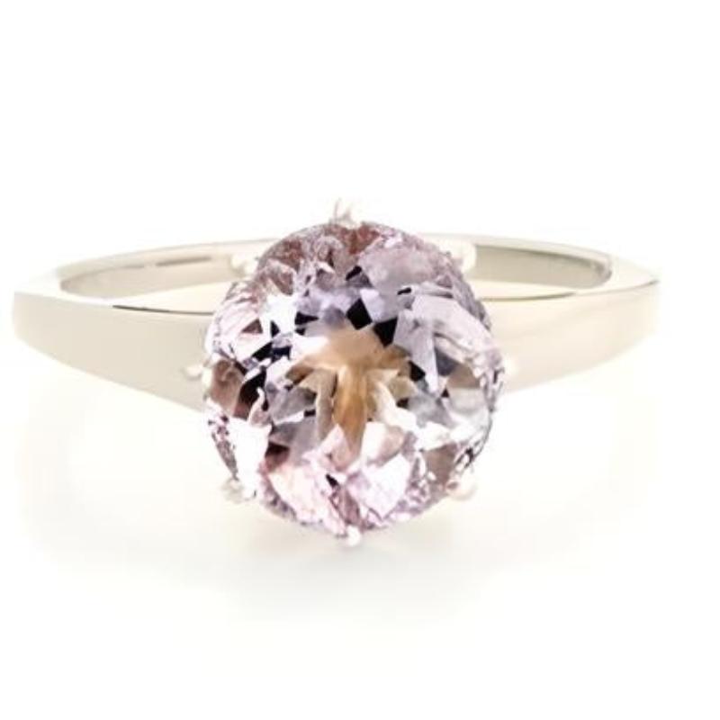 1 CT Round Pink Amethyst Ring - GEMPARA