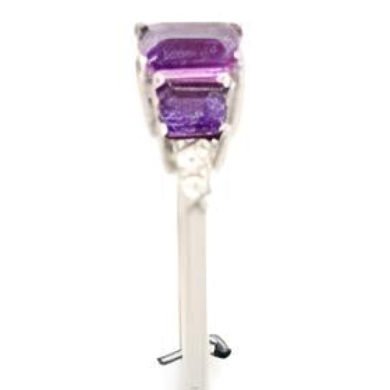 1 CT Square Three Stone Amethyst Ring - GEMPARA