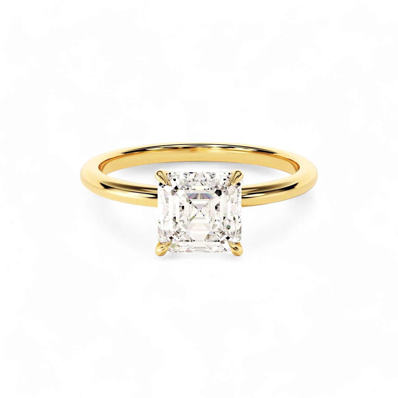 1.5CT Asscher cut Lab Diamond Ring - GEMPARA