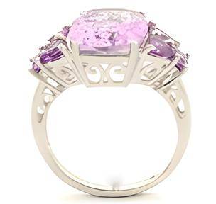 1CT Amethyst Cushion Ring - GEMPARA