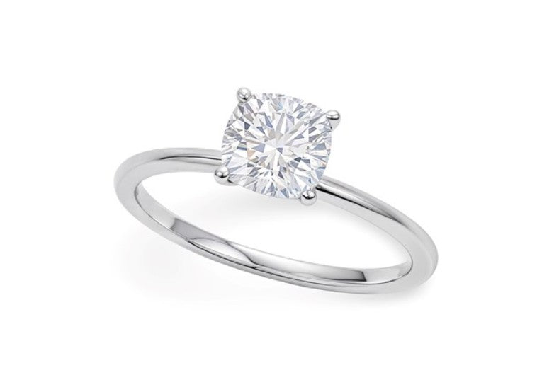 2.00 ct Cushion Natural Diamond Solitaire Ring -14K Solid Gold (SI–G/H Minimum)
