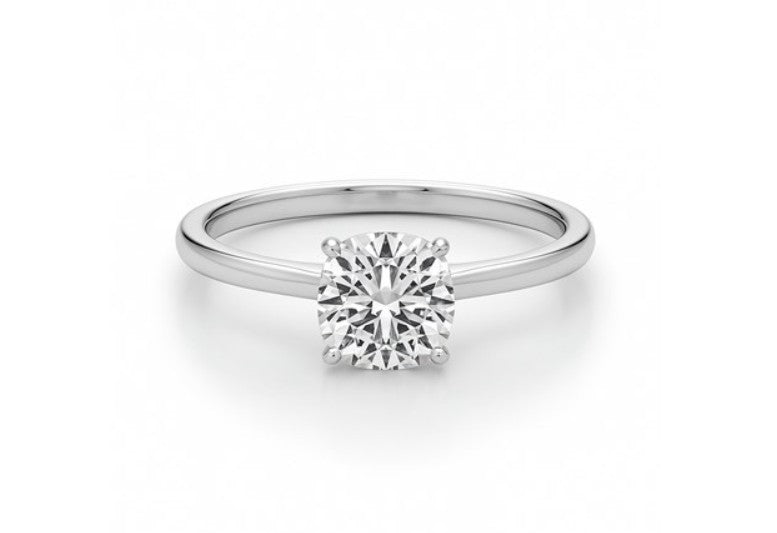 2.00 ct Cushion Natural Diamond Solitaire Ring -14K Solid Gold (SI–G/H Minimum)