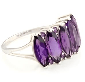 1CT Marquise African Amethyst Ring - GEMPARA