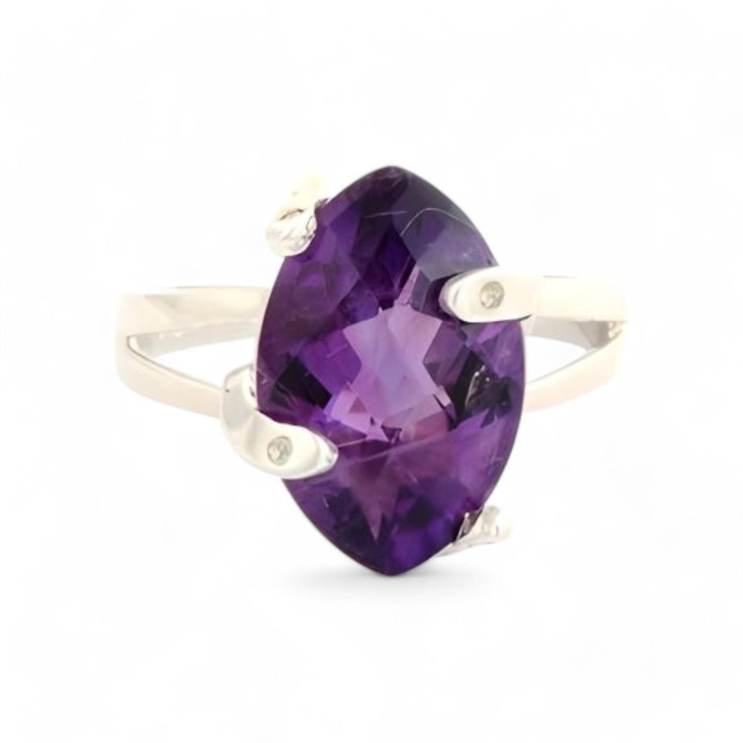 1CT Marquise African Amethyst Wrap Ring - GEMPARA