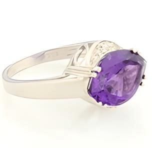 1CT Marquise Eyelet Amethyst Ring - GEMPARA