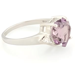 1CT mini Pink Amethyst Heart Ring - GEMPARA