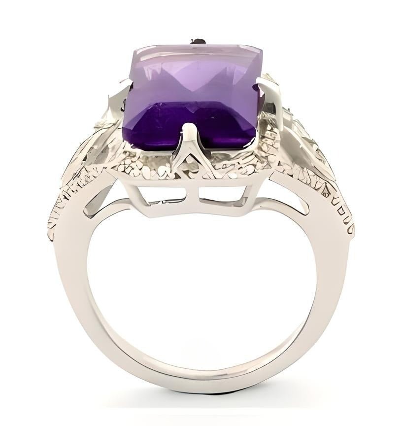 1CT Octo Amethyst Ring - GEMPARA