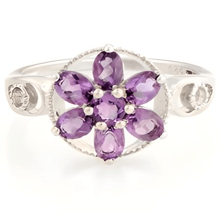1CT Oval Amethyst Ring - GEMPARA