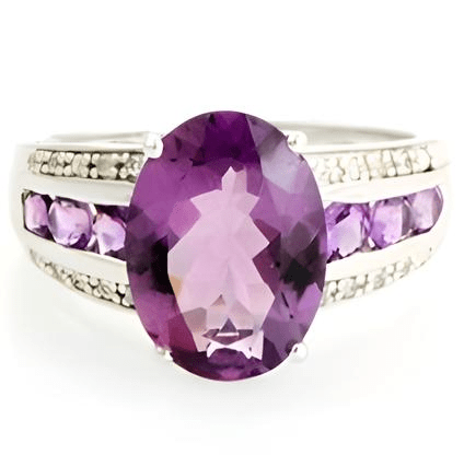 1CT Oval Amethyst Ring - GEMPARA