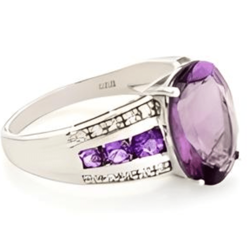 1CT Oval Amethyst Ring - GEMPARA