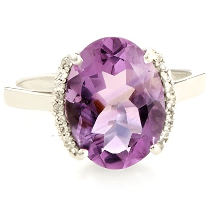 1CT Oval Amethyst Rise Ring - GEMPARA