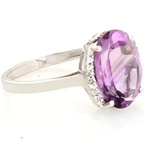 1CT Oval Amethyst Rise Ring - GEMPARA
