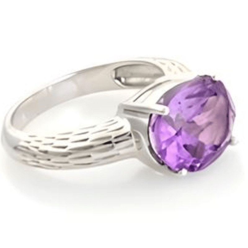 1CT Oval Kanila Amethyst Ring - GEMPARA