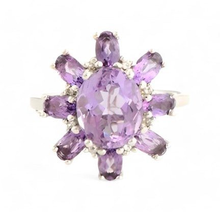 1CT Oval Pink Amethyst Ring - GEMPARA