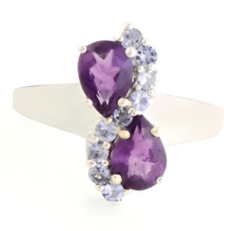 1CT Pear Evenfall Amethyst Ring - GEMPARA