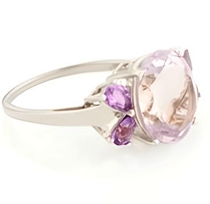 1CT Pink Oval Amethyst Ring - GEMPARA
