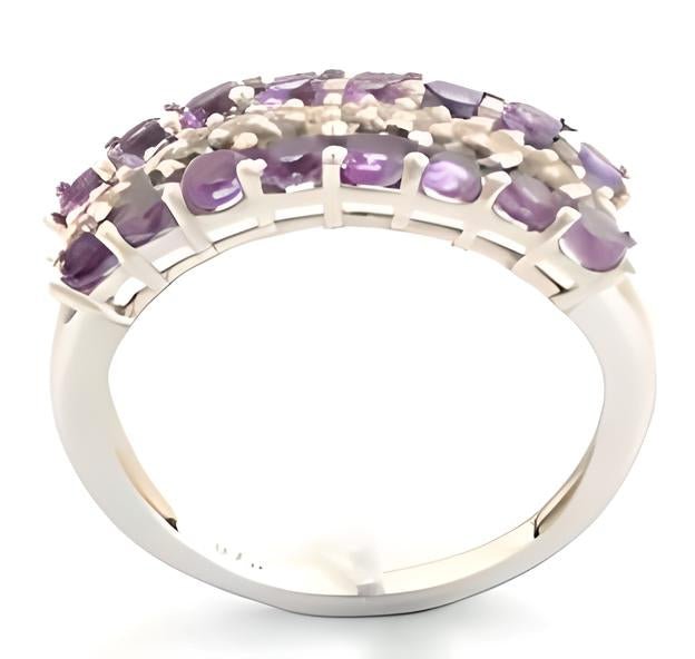 1CT Round Amethyst Ring - GEMPARA