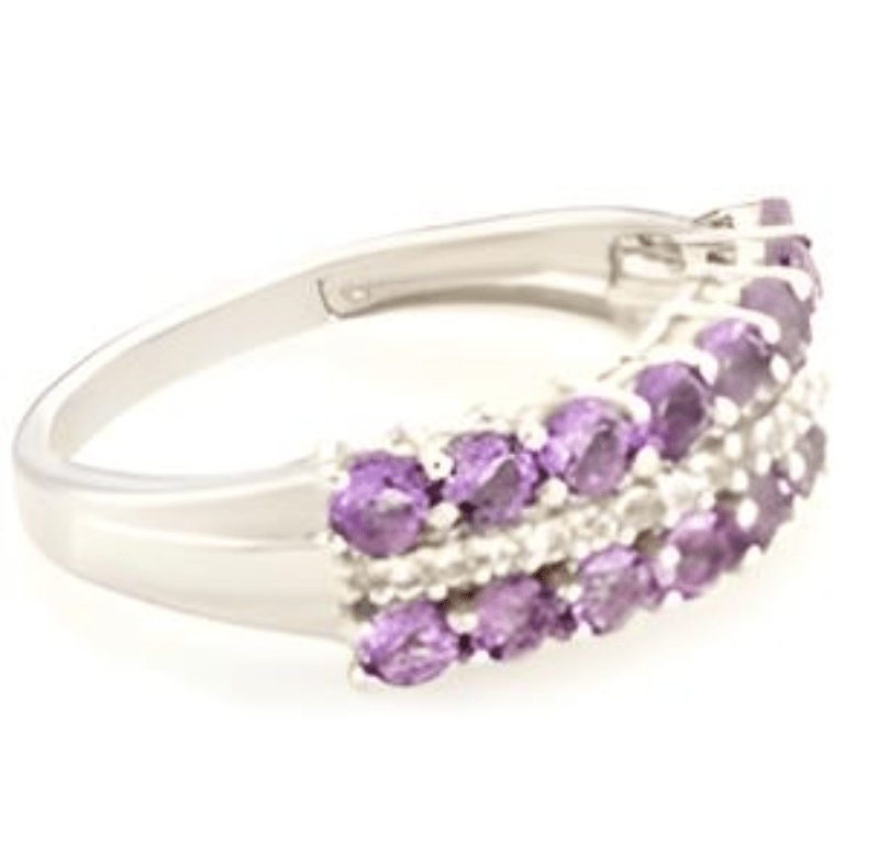 1CT Round Amethyst Ring - GEMPARA