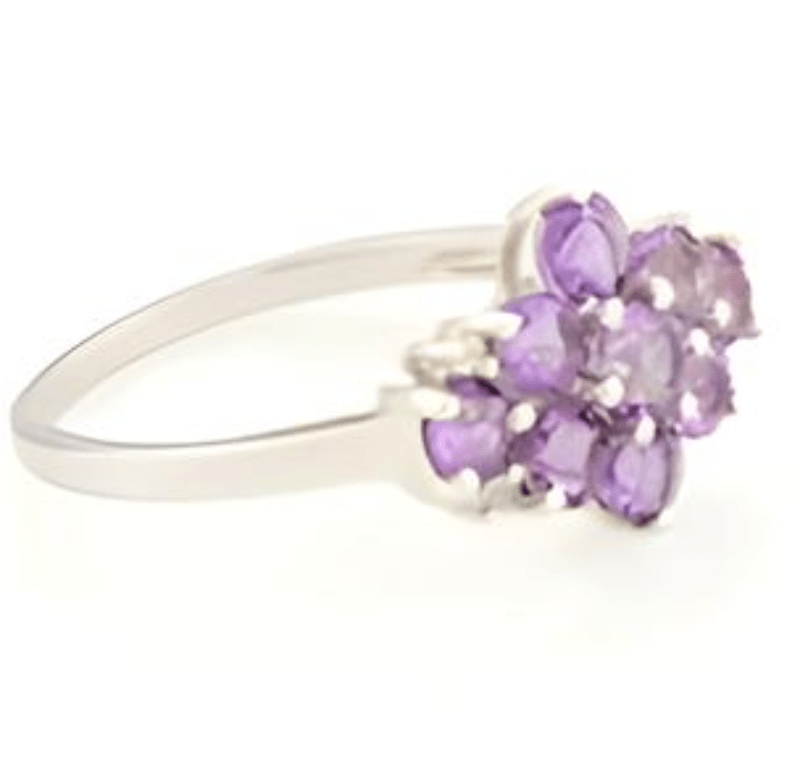 1CT Round Cluster Amethyst Ring - GEMPARA