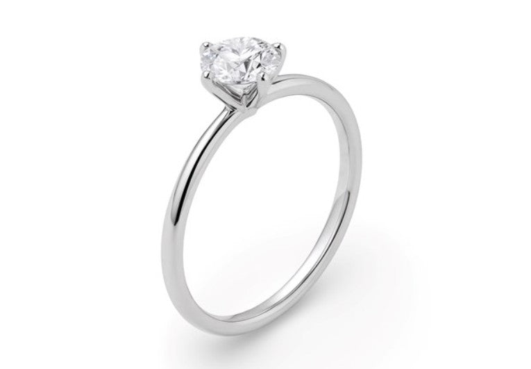 1.00 ct Round Natural Diamond Solitaire Ring – 14K Solid Gold (SI–G/H Minimum)