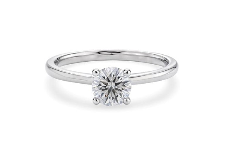 1.00 ct Round Natural Diamond Solitaire Ring – 14K Solid Gold (SI–G/H Minimum)