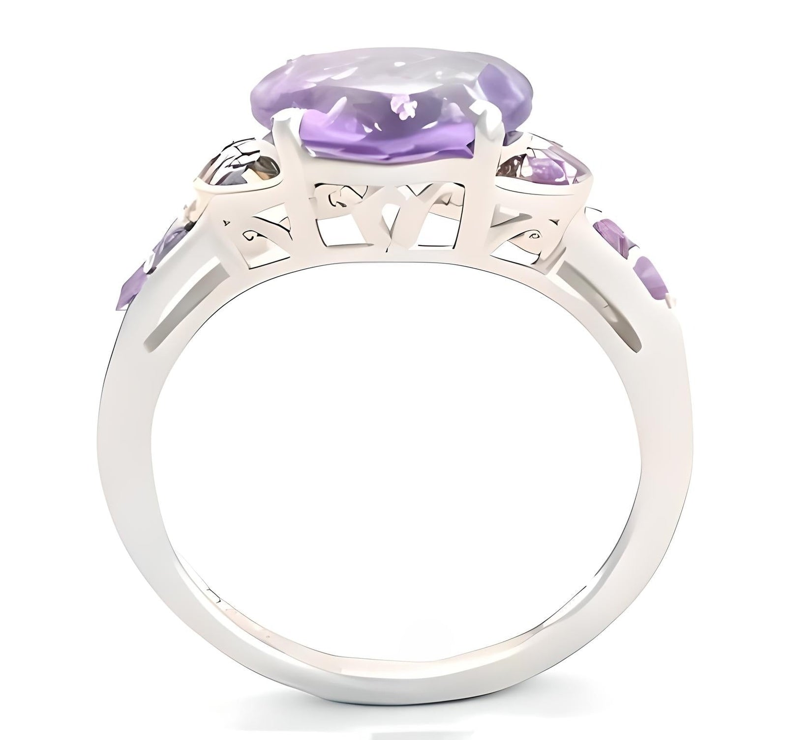 1CT Round Pink Amethyst Ring - GEMPARA