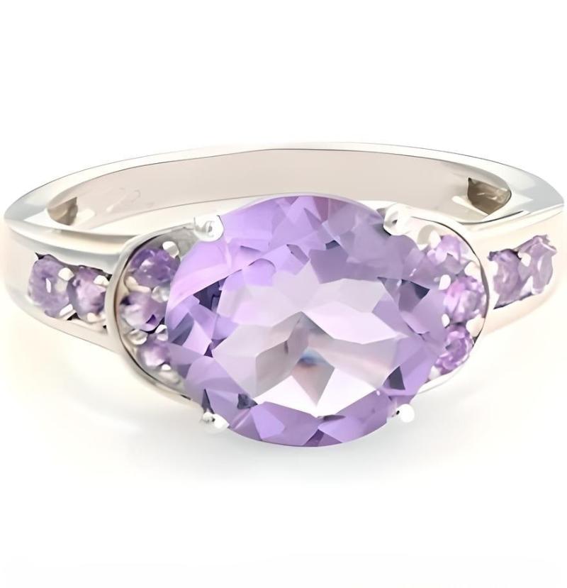 1CT Round Pink Amethyst Ring - GEMPARA