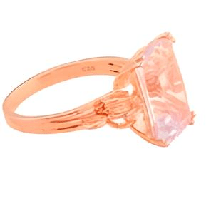 1CT Solitaire Cushion Pink Amethyst Ring - GEMPARA