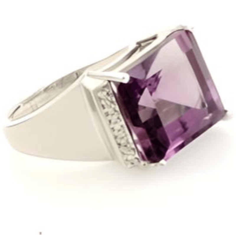 1CT Square Amethyst Ring - GEMPARA