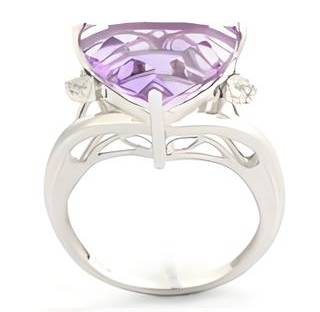 1CT Trillion Amethyst Ring - GEMPARA