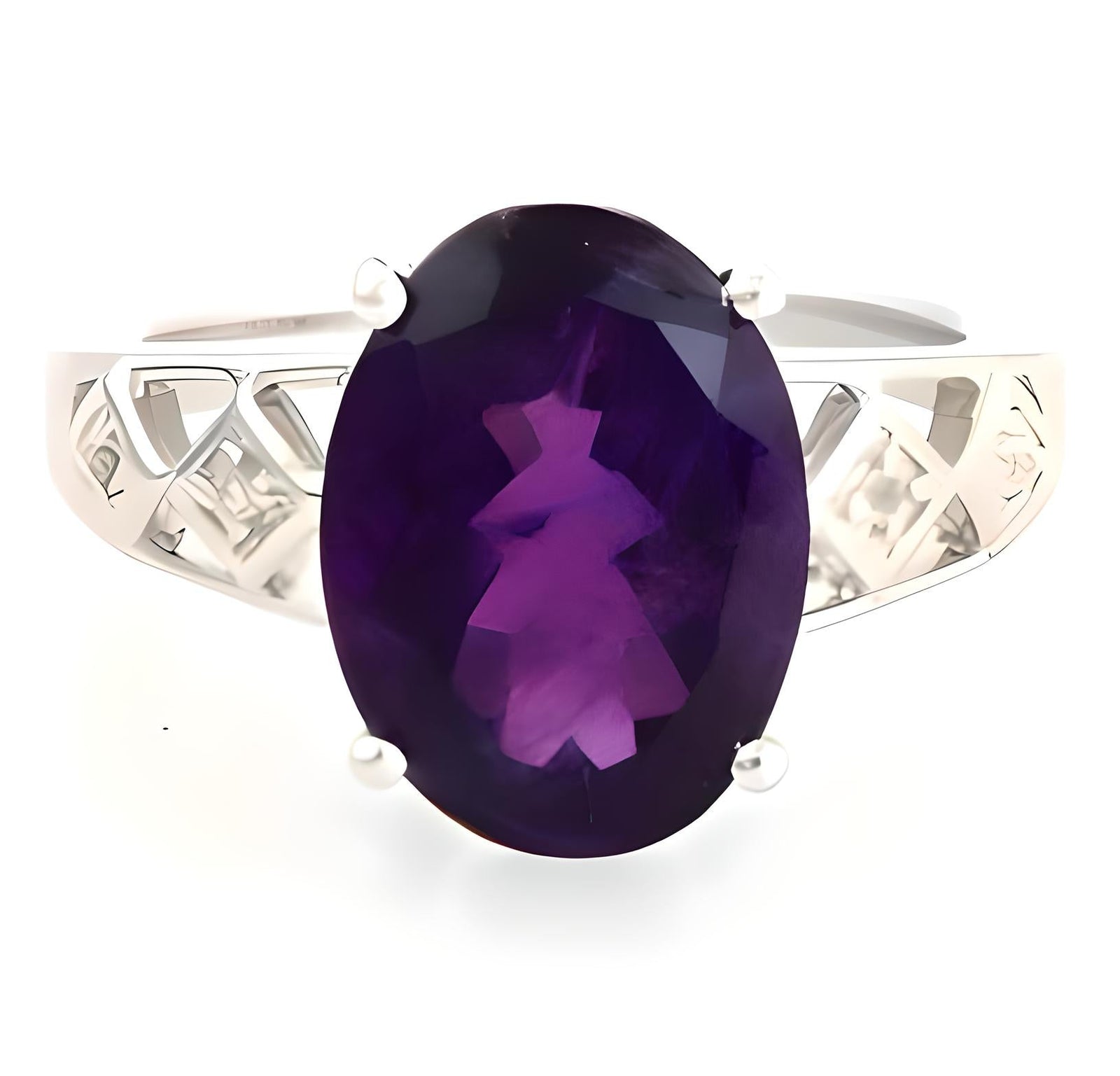 2 CT Oval Amethyst Ring - GEMPARA