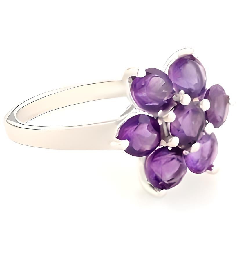 2 CT Round Amethyst Periwinkle Ring - GEMPARA