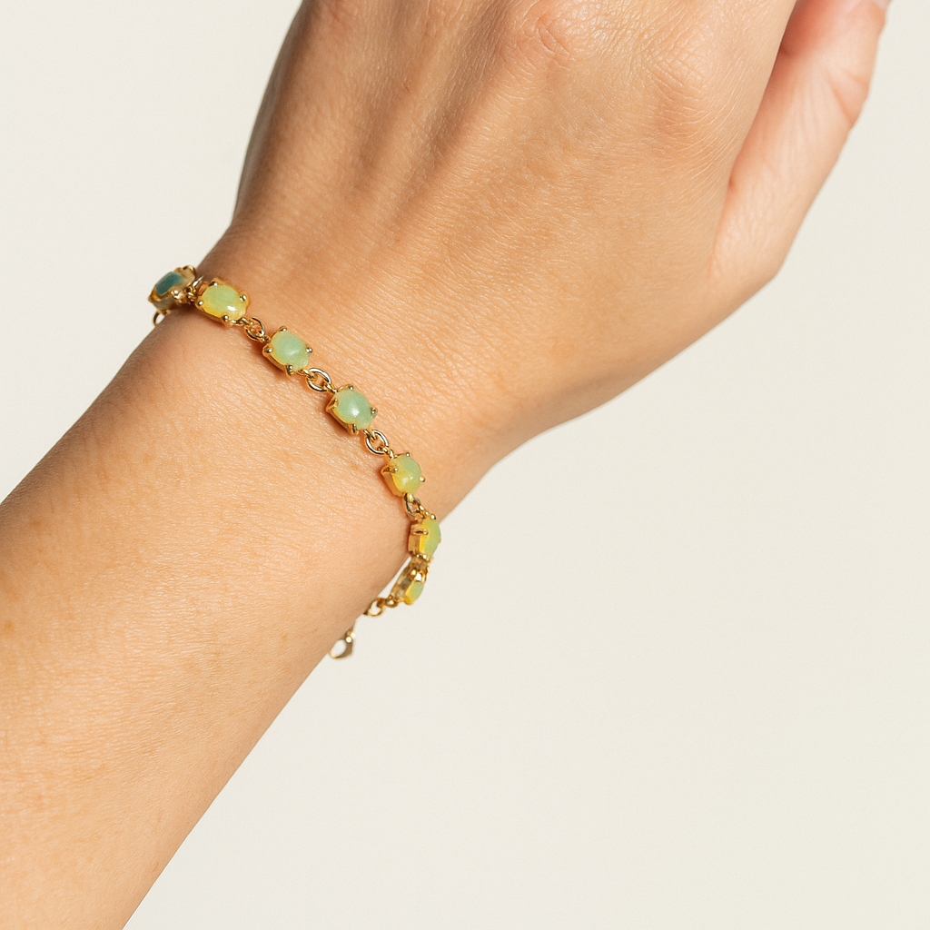 Oval-Cut Reveal Opal Tennis Bracelet - GEMPARA
