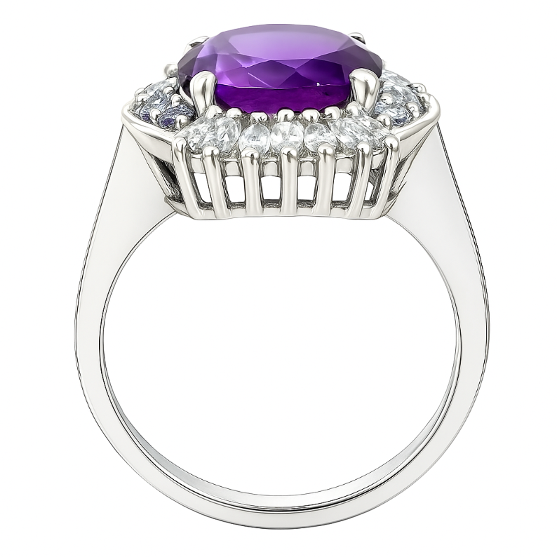 Sceptre Radiant Round Amethyst Ring - GEMPARA