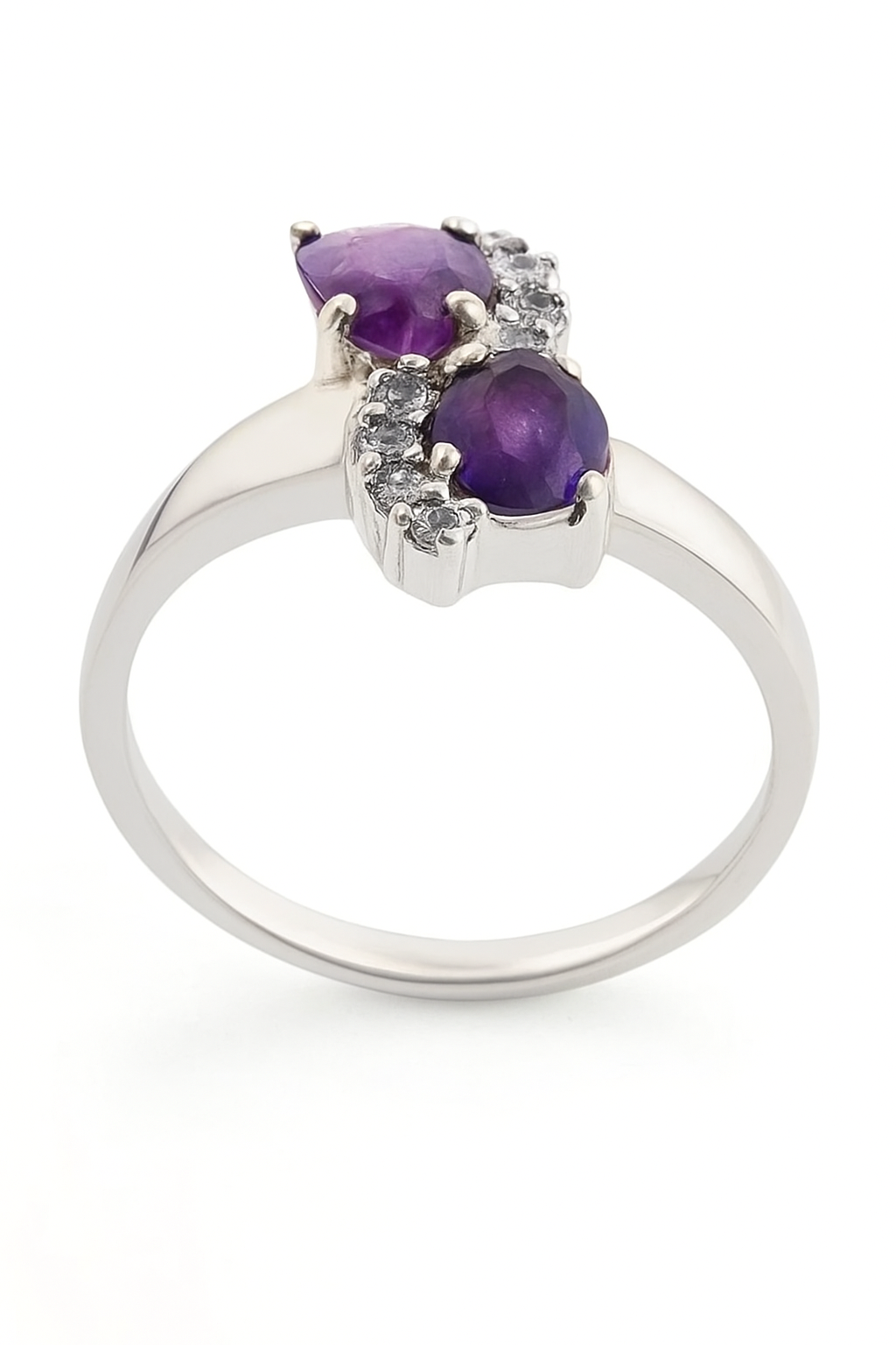 Pear Evenfall Amethyst Ring - GEMPARA