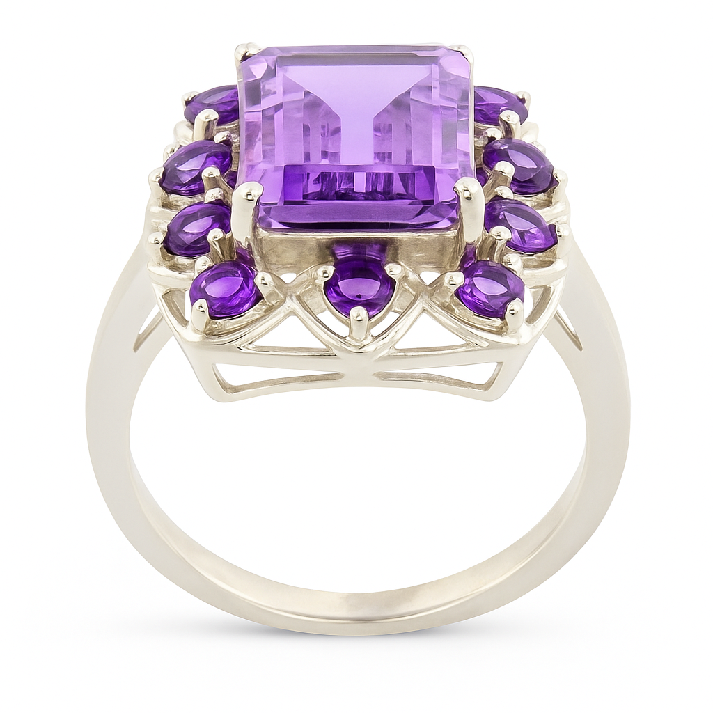 The Violet Amethyst Octo Tracery Ring - GEMPARA