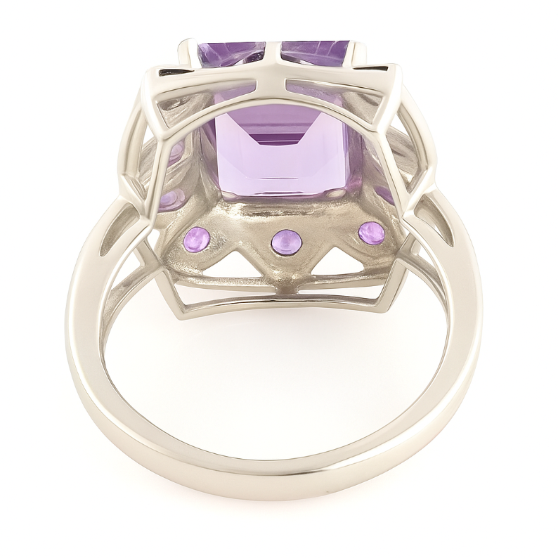 The Violet Amethyst Octo Tracery Ring - GEMPARA