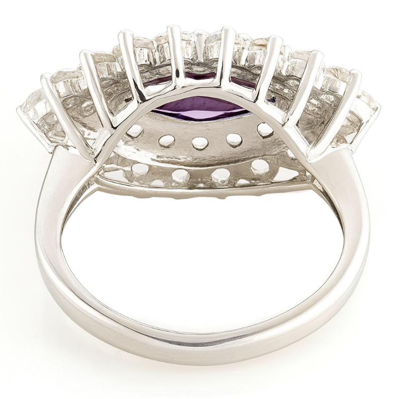 2CT Marquise African  Amethyst  Ring - GEMPARA