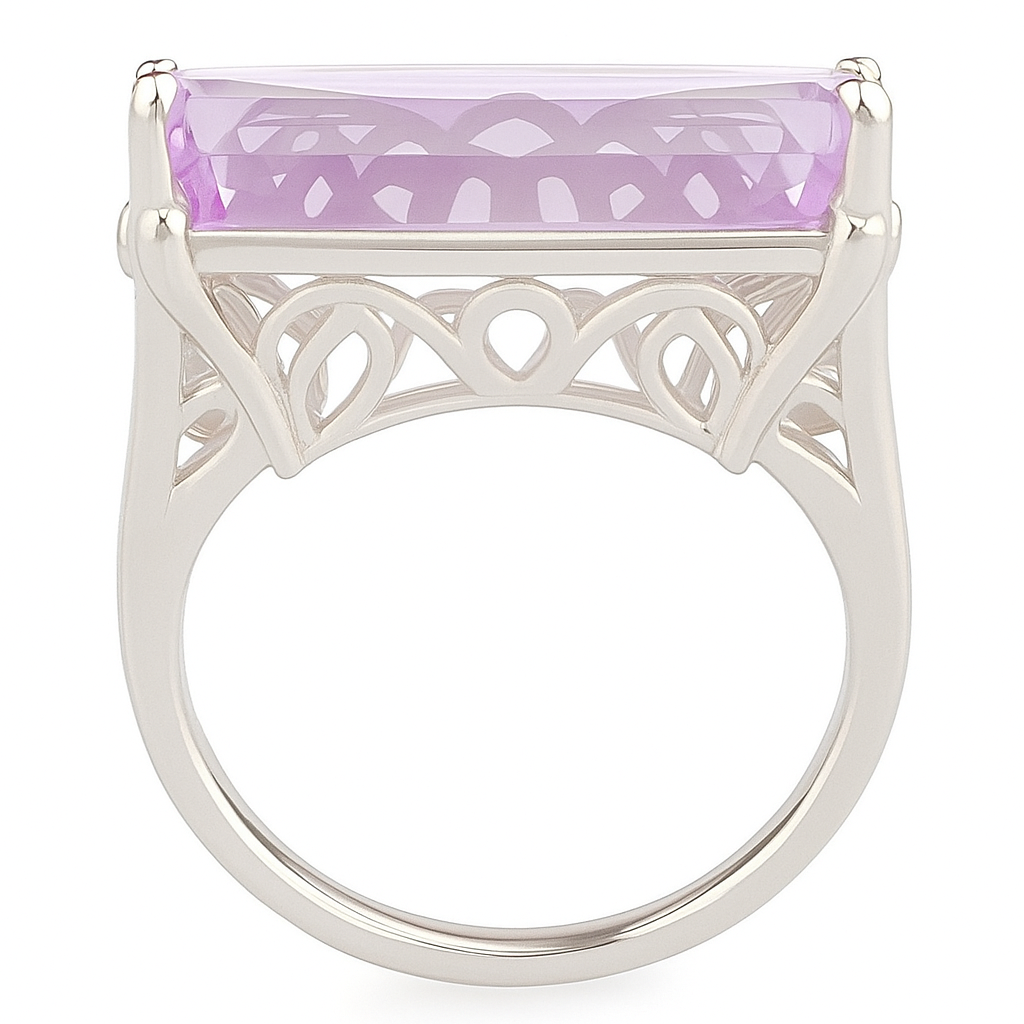 2CT  East West Amethyst Octo Ring - GEMPARA