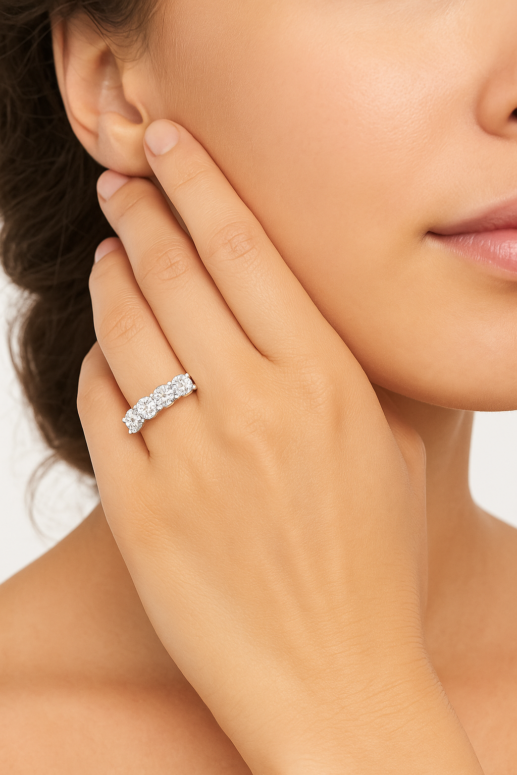 Five-Stone Diamond Band – 14K Solid Gold (SI–G/H Minimum)